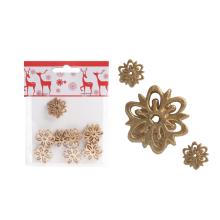 POLYRESINOVÝ ĽADOVÝ KVET, SADA 8 KUSOV, ZLATÝ, V SÁČKU