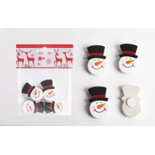 POLYRESINOVÁ HLAVA SNEHULIAKA, SAMOLEPIACA, V SÁČKU, VO VALCI