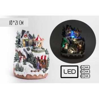 POLYRESINOVÁ DEDINA, LEDDEL, POHYBLIVÝ KOLOTOČ