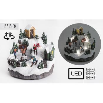 POLYRESINOVÝ LYŽIARSKY SVAH S LED, PRE KORČULIAROV