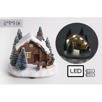 POLYRESINOVÝ SNEHOVÝ DOMČEK, SÁNKY LEDDEL