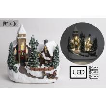 POLYRESINOVÝ KOSTOL, VEDENÝ, S OTÁČAJÚCOU SA BOROVICOU