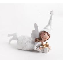 POLYRESINOVÝ ANJEL, LEŽIACI BIELY