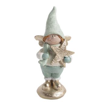 POLYRESINOVÝ ANJEL S HVIEZDOU, TYRKYSOVÁ