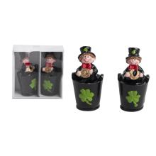 POLYRESINOVÝ KOMINÁR VO VEDRE, SADA 2 KUSOV, SO ŠTVORLÍSTKOM