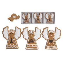 POLYRESINOVÝ PERNÍKOVÝ ANJEL, SADA 3 KS