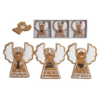 POLYRESINOVÝ PERNÍKOVÝ ANJEL, SADA 3 KS