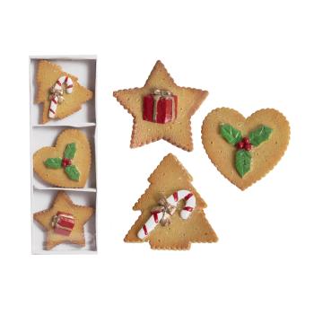 PERNÍKOVÁ OZDOBA Z POLYRESINU, SADA 3 KUSOV