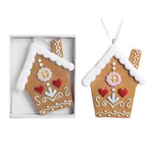 PERNÍKOVÁ CHALÚPKA Z POLYRESINU SO ZÁVESOM, SO SRDCOM