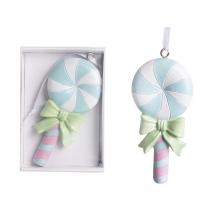 POLYRESINOVÁ ZÁVESNÁ LÍZANKA, TYRKYSOVÁ A BIELA