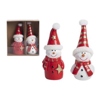 POLYRESINOVÝ SNEHULIAK, SADA 2 KS, ČERVENÝ A BIELY