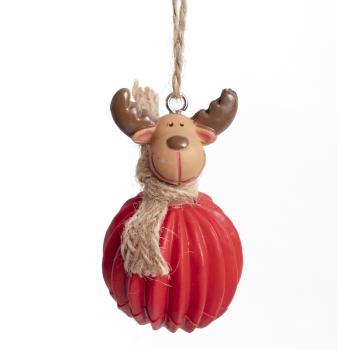 POLYRESINOVÝ ZÁVESNÝ SOB V ŠÁLE, NA ČERVENEJ GULI