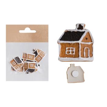 PERNÍKOVÁ CHALÚPKA Z POLYRESINU, SADA 6 KUSOV, SAMOLEPIACA