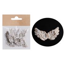 POLYRESINOVÉ ANJELSKÉ KRÍDLA, SADA 4 KUSOV, BIELA A ZLATÁ