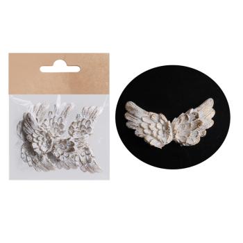 POLYRESINOVÉ ANJELSKÉ KRÍDLA, SADA 4 KUSOV, BIELA A ZLATÁ