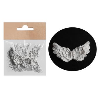 POLYRESINOVÉ ANJELSKÉ KRÍDLA, SADA 4 KUSOV, BIELA A STRIEBORNÁ