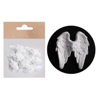 POLYRESINOVÉ ANJELSKÉ KRÍDLO, SADA 4 KUSOV, BIELA