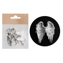 POLYRESINOVÉ ANJELSKÉ KRÍDLA, SADA 4 KUSOV, BIELA A STRIEBORNÁ