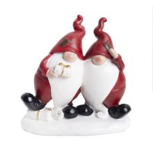 POLYRESINOVÉ FÚZATÉ ŠKRIATKOVIA, ČERVENÉ ŠATY S DARČEKOVÝM BALÍČKOM, ČERVENÁ BIELA