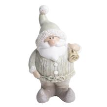 POLYRESINOVÝ SANTA CLAUS SO ZVONČEKOM, ZELENÝ