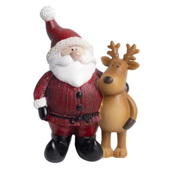 POLYRESINOVÝ SANTA CLAUS SO SOBOM, ČERVENÝ