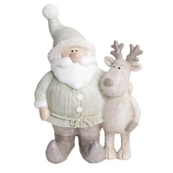 POLYRESINOVÝ SANTA CLAUS SO SOBOM, ZELENÝ