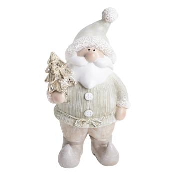 POLYRESINOVÝ SANTA CLAUS S BOROVICOU, ZELENÝ