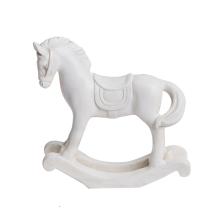 HOJDACIE KRESLO Z POLYRESINU, BIELE