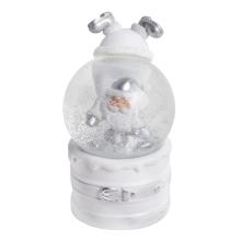 POLYRESINOVÁ SNEHOVÁ GUĽA, SANTA CLAUS LEZIE, BIELA