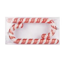 VIANOČNÁ OZDOBA, VYCHÁDZKOVÁ PALICA, SADA, V PVC ŠKATUĽKE, 2 KUSY, RUŽOVÉ ZLATO