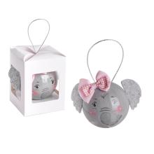 DEKOR VIANOČNÉ OZDOBY V DARČEKOVEJ KRABICI, SLONÍ DIEVČA HLAVA