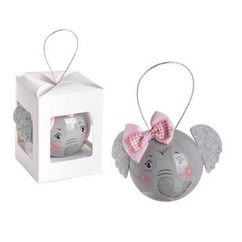 DEKOR VIANOČNÉ OZDOBY V DARČEKOVEJ KRABICI, SLONÍ DIEVČA HLAVA
