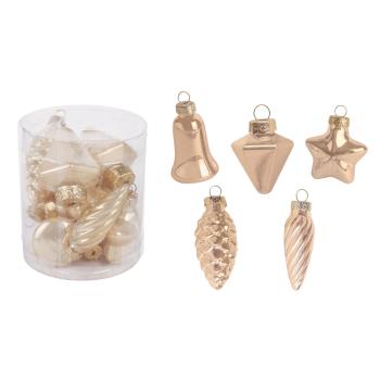 SADA VIANOČNÝCH DEKORÁCIÍ V PVC KRABICI, 10 KUSOV, BROSKYŇA