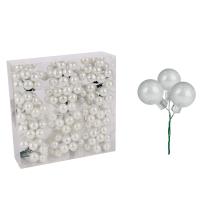 SKLENENÉ VIANOČNÉ OZDOBY, SADA BOBÚĽ V PVC KRABICI, 144 KUSOV, PERLEŤ