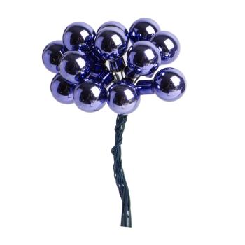 SADA SKLENENÝCH VIANOČNÝCH OZDÔB V PVC KRABICI, 144 KUSOV, FIALOVÁ