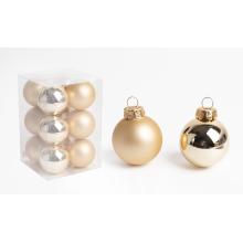 SADA SKLENENÝCH VIANOČNÝCH OZDÔB V PVC KRABICI, 12 KUSOV, ARRANY