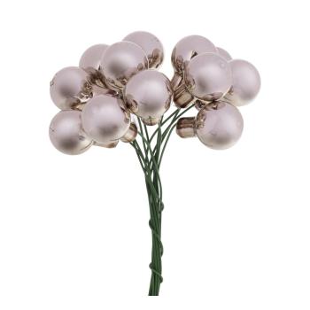 SADA SKLENENÝCH VIANOČNÝCH OZDÔB V PVC KRABICI, 144 KUSOV, LESKLÝ DYM