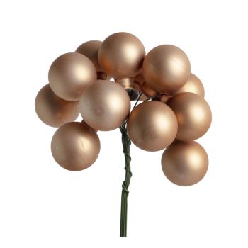 SADA SKLENENÝCH VIANOČNÝCH OZDÔB V PVC KRABICI, 72 KUSOV, MATNÁ ZLATÁ