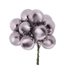 SADA SKLENENÝCH VIANOČNÝCH OZDÔB V PVC KRABICI, 72 KUSOV, SVETLÝ DYM