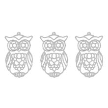 VIANOČNÁ DEKORÁCIA SOVA SO ZÁVESOM, 3 KUSY, BIELA