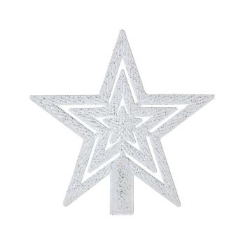 VIANOČNÁ ČIPKOVANÁ HVIEZDA, BIELY LESK