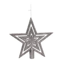 VIANOČNÁ ČIPKOVANÁ HVIEZDA, STRIEBORNÝ LESK