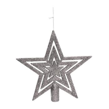 VIANOČNÁ ČIPKOVANÁ HVIEZDA, STRIEBORNÝ LESK