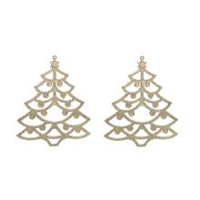 SADA OZDÔB NA VIANOČNÝ STROMČEK SO ZAVESENÍM, 2 KUSY, PRIESVITNÁ, ZLATÁ