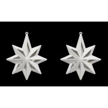 SADA VIANOČNÝCH OZDÔB HVIEZDA SO ZÁVESOM, 2 KUSY, PRIESVITNÁ, BIELA