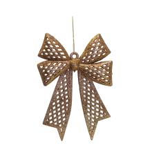 ZÁVESNÁ VIANOČNÁ DEKORÁCIA MAŠĽA, PRIESVITNÁ, RUŽOVÉ ZLATO