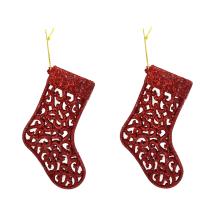 SADA VIANOČNÝCH DEKORÁCIÍ SO ZÁVESOM, 2 KUSY, ČERVENÉ TRBLIETKY