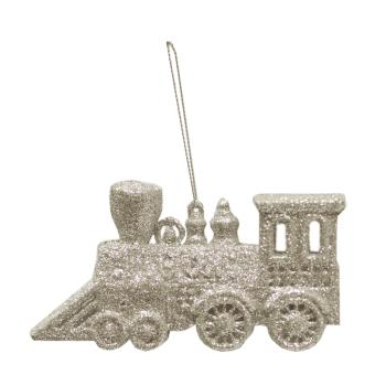 ZÁVESNÁ VIANOČNÁ OZDOBA VLAK, ZLATÝ LESK