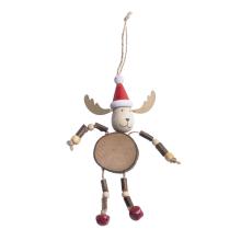 DEKORÁCIA DREVENÝ SOB S KLOBÚKOM SANTA CLAUS