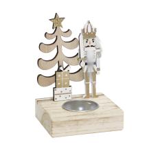 DEKOR DREVENÝ SVIETNIK S LUSKÁČIKOM, PRÍRODNÝ